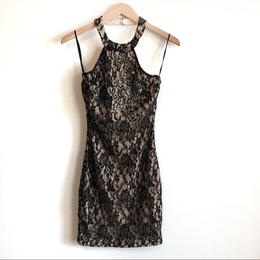 Symphony lace halter dress